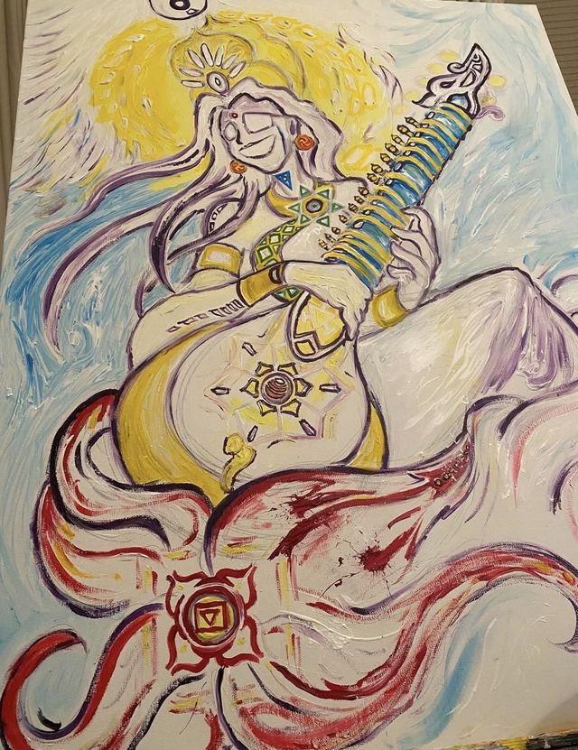 Devi of the First Note — Acrylic on canvas