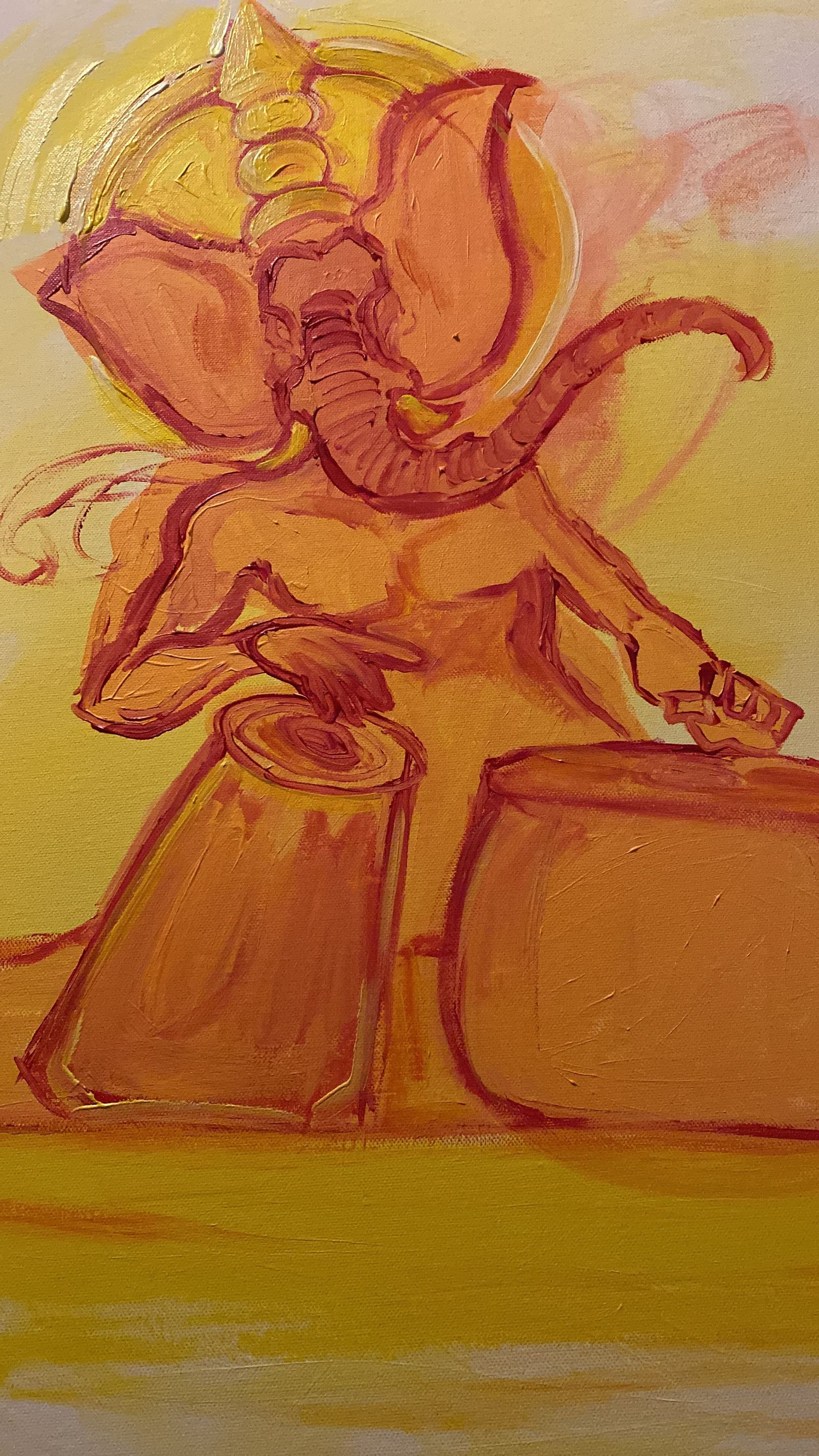 Ganesha at Dawn — Acrylic on canvas